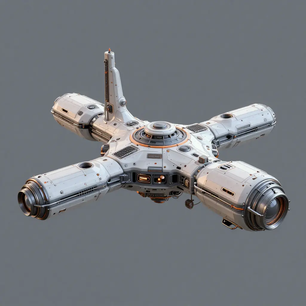 Sci-fi rymdstation projekt